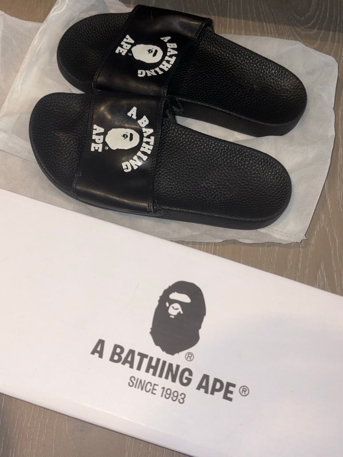 베이프 Bape 사루 로고 블랙 슬리퍼 240 상품이미지1