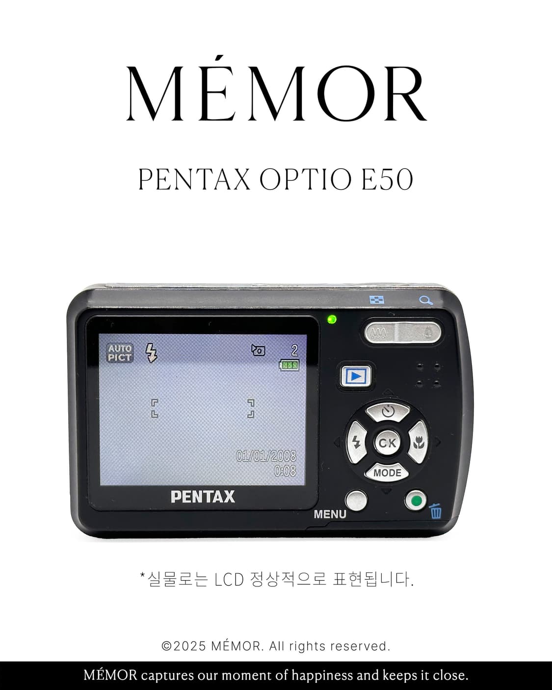 뽀얀느낌🤍PENTAX OPTIO E50 펜탁스 디카 카메라 상품이미지5