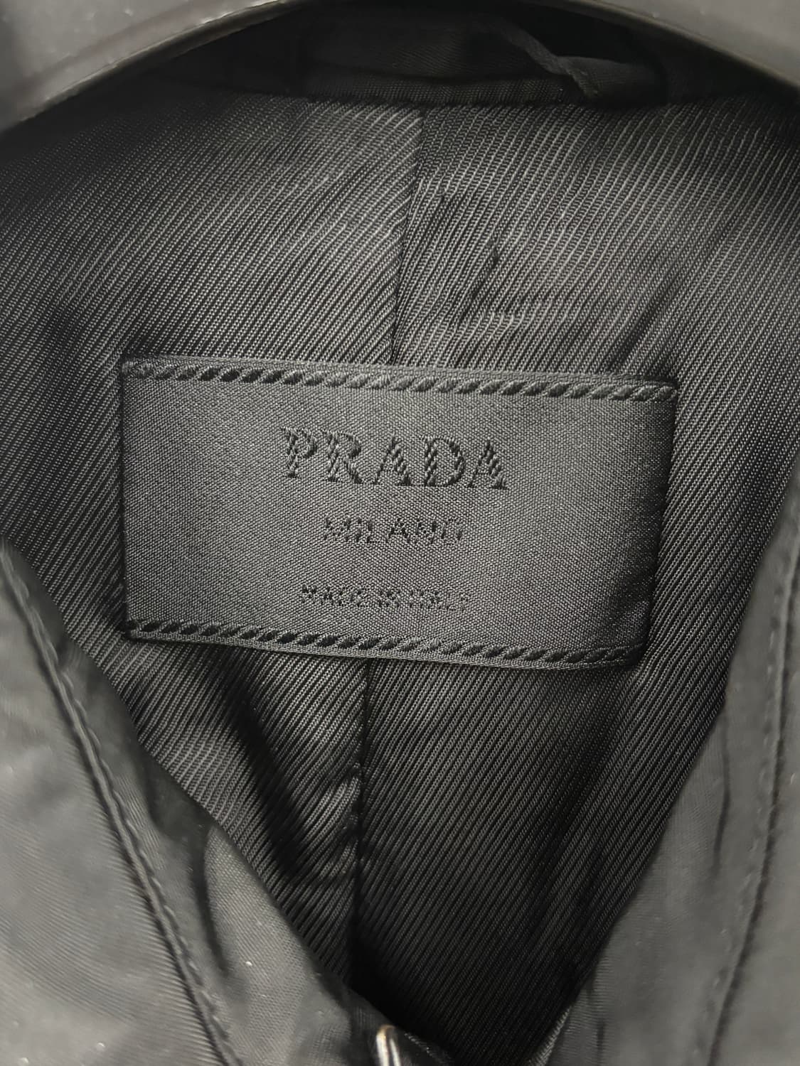 Prada 프라다 블랙 나일론 롱 코트 M 상품이미지5