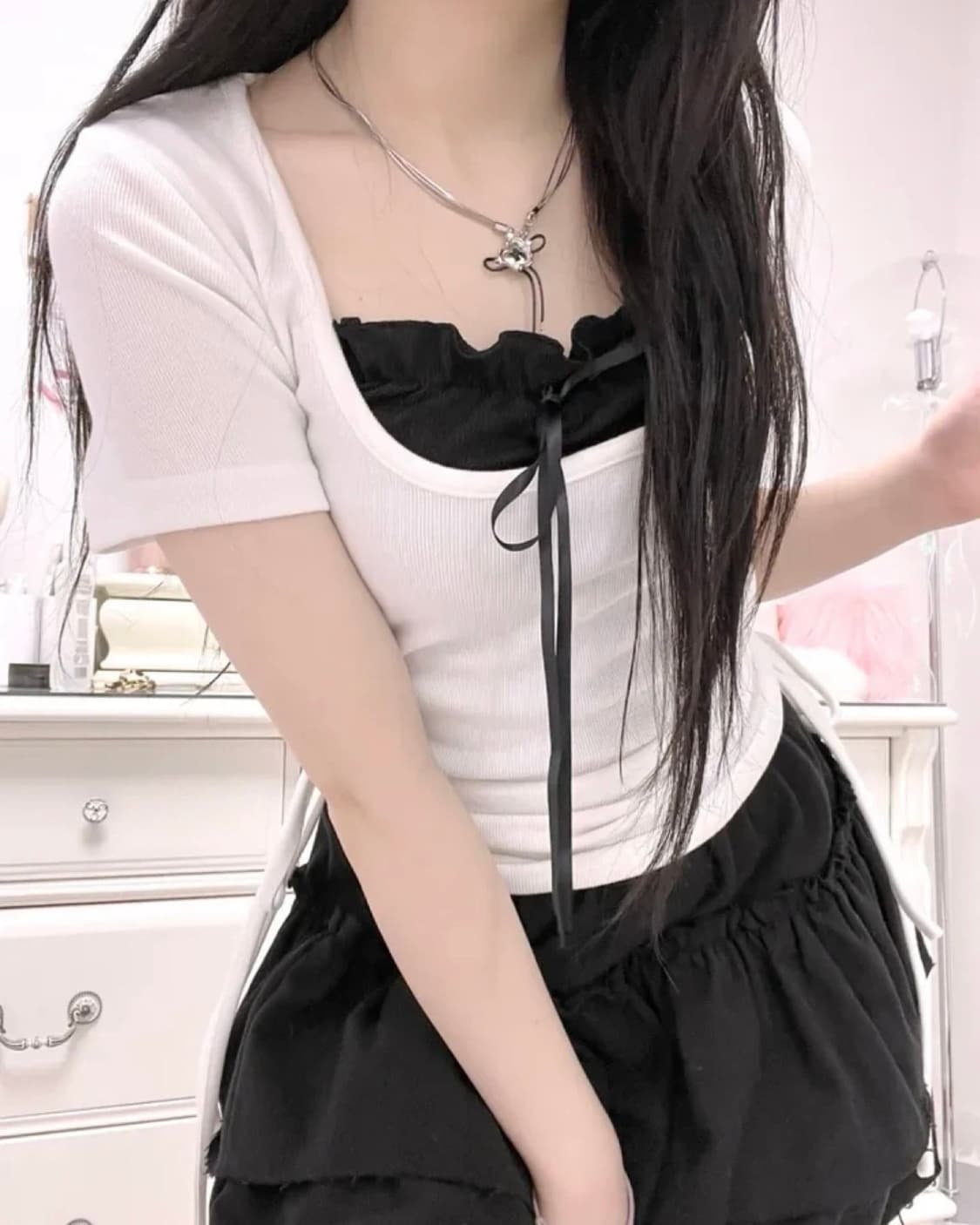 딸기부티크 발레리나 푸딩 반팔세트 + 수플레 캉캉 스커트 (코디세트) 상품이미지1