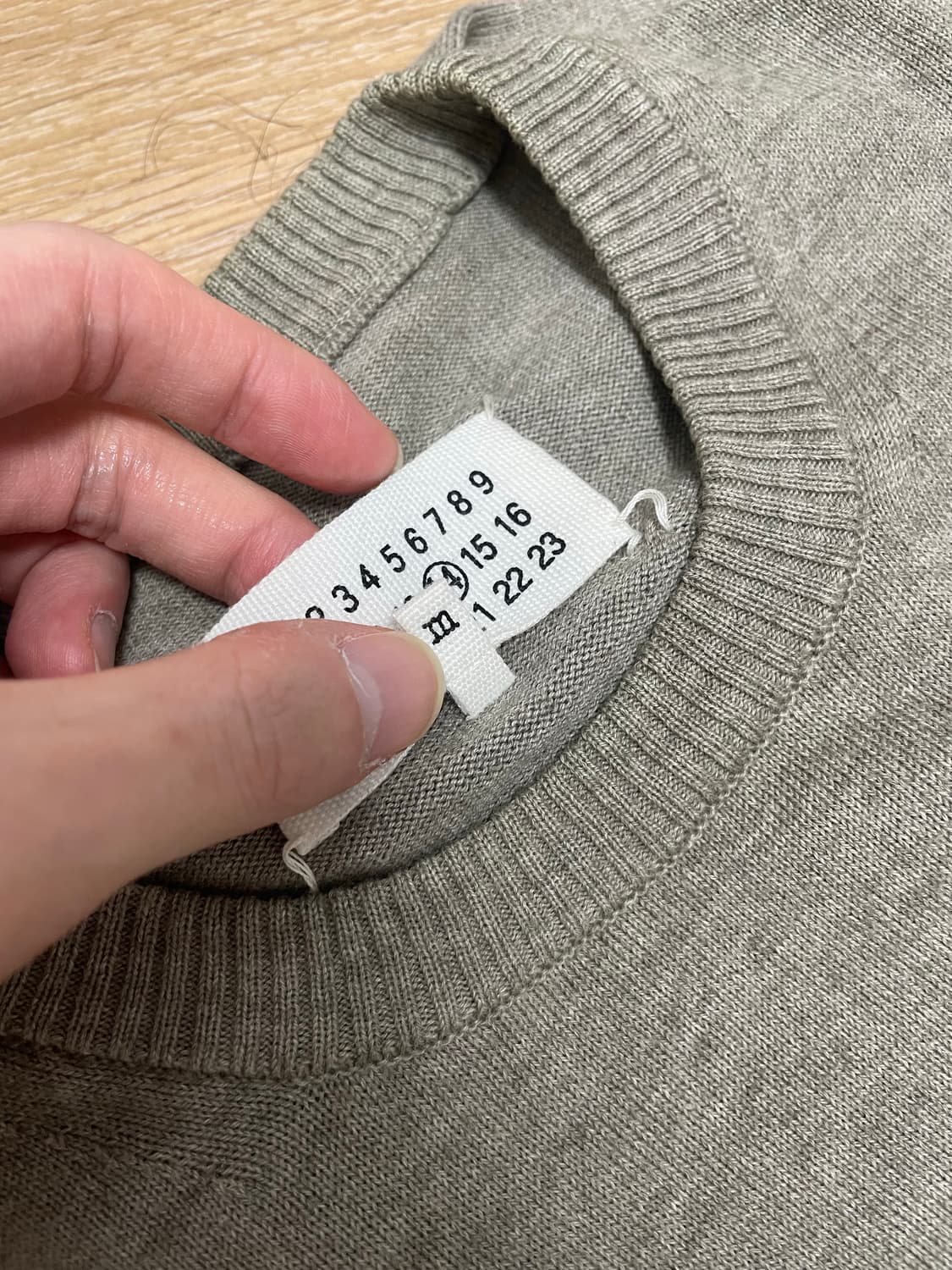 Margiela leather elbow patch knit 상품이미지3