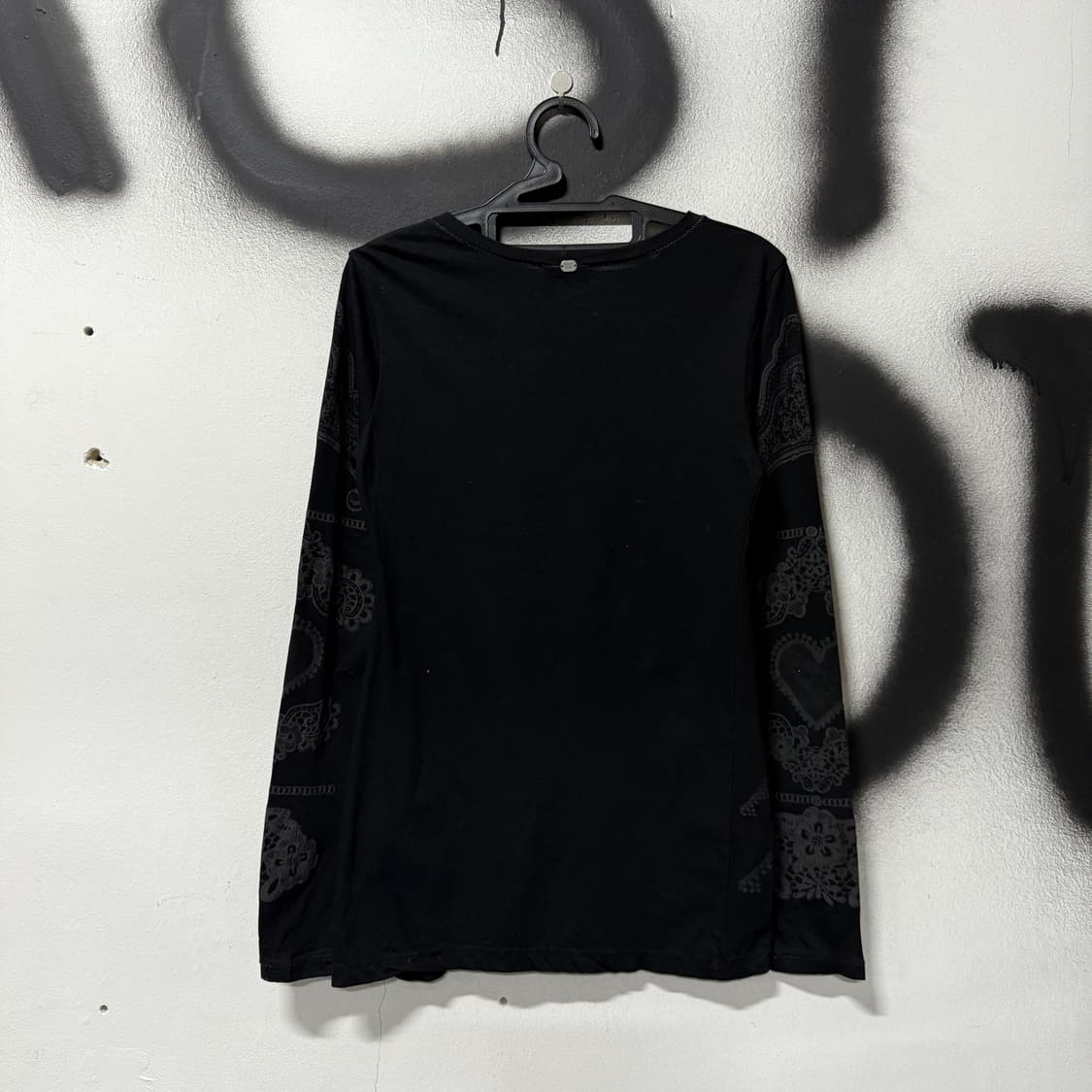 VTG 빈티지 오리엔탈 동양풍 프린팅 딱붙핏 롱슬리브 상품이미지2