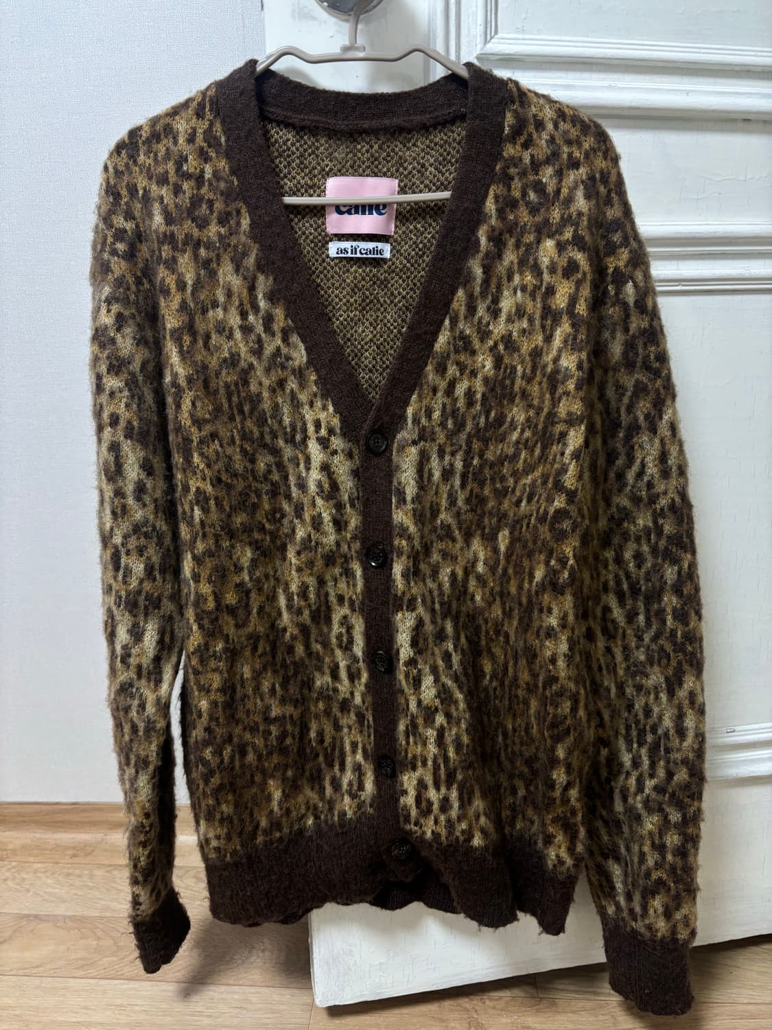 애즈이프캘리 레오파드 가디건 브라운 상품이미지2