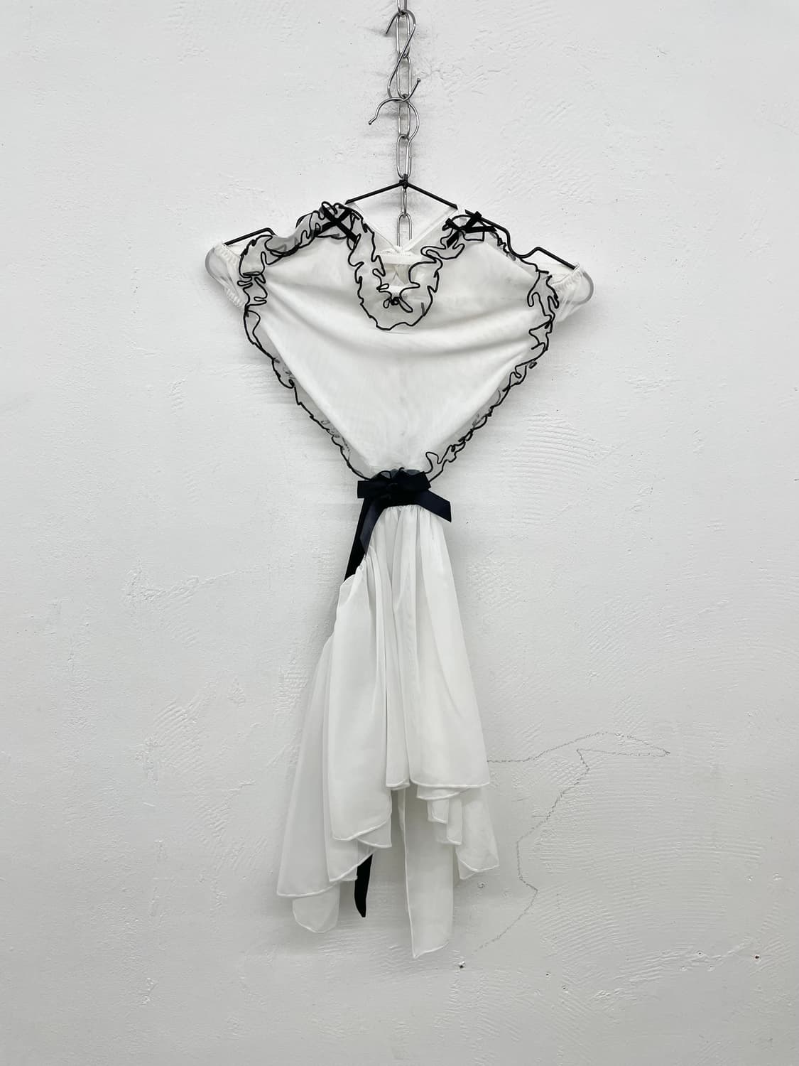 갸루 메이드 하트 레이스 슬립 상품이미지4