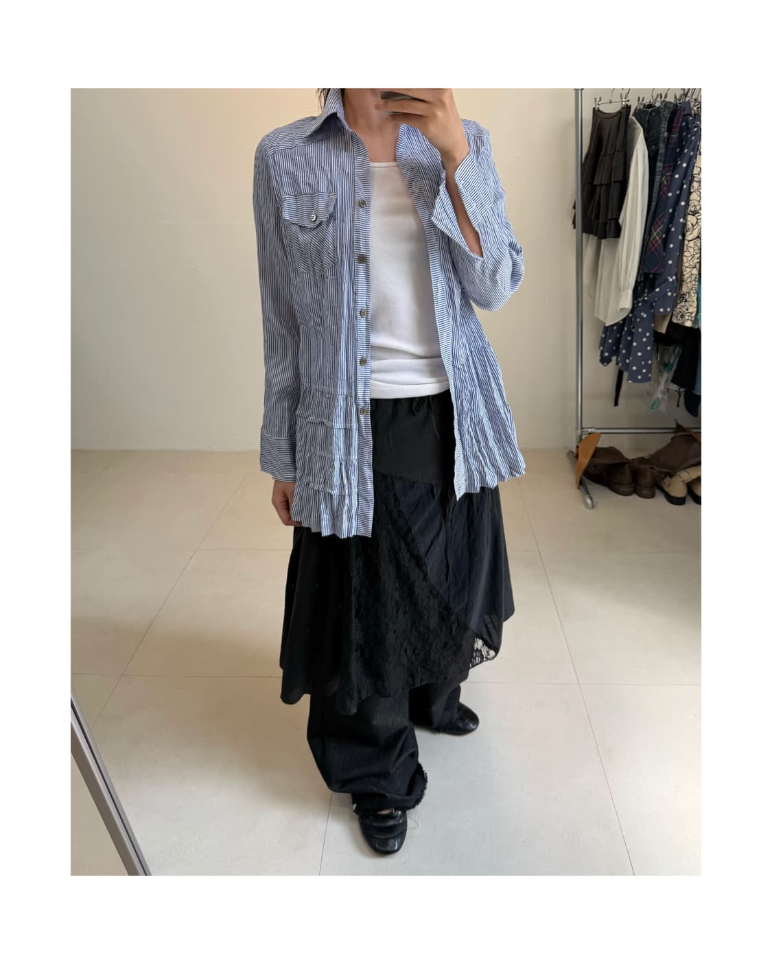 빈티지 링클 셔츠 상품이미지3