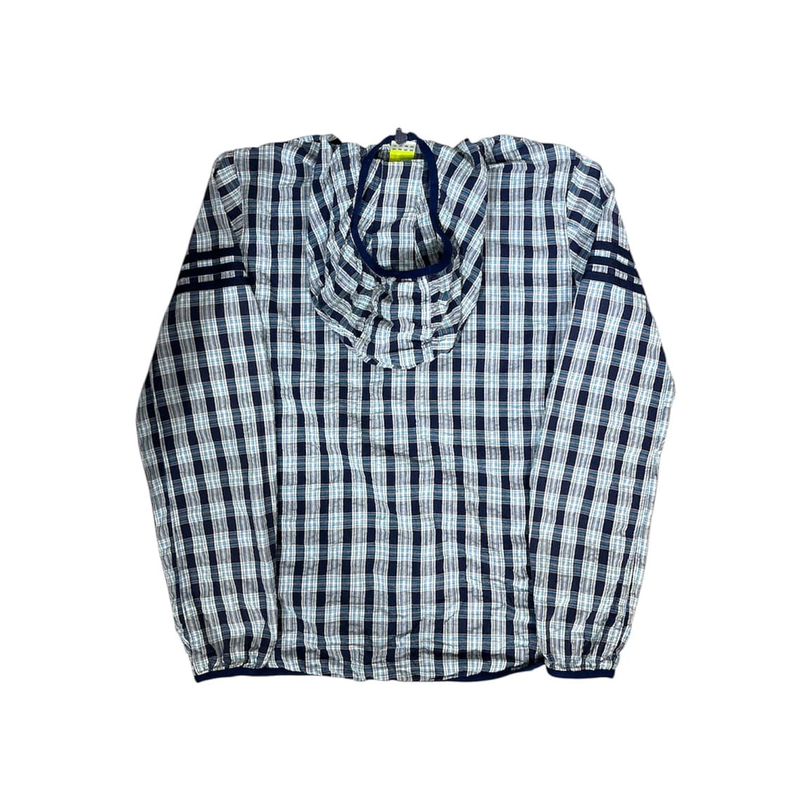 아디다스 체크 후드 점퍼 바람막이 면 자켓 M 상품이미지6