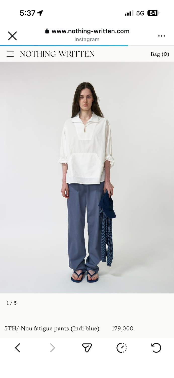 Nothing written 낫띵리튼 nou fatigue pants m 상품이미지1