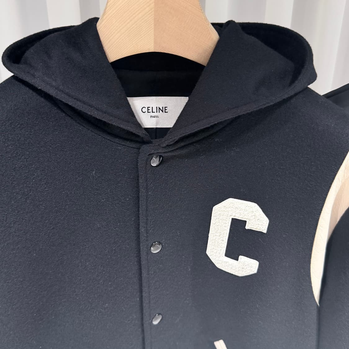 (A+/48) / 셀린느 캐시미어 울테디 바시티 후드 자켓 상품이미지2