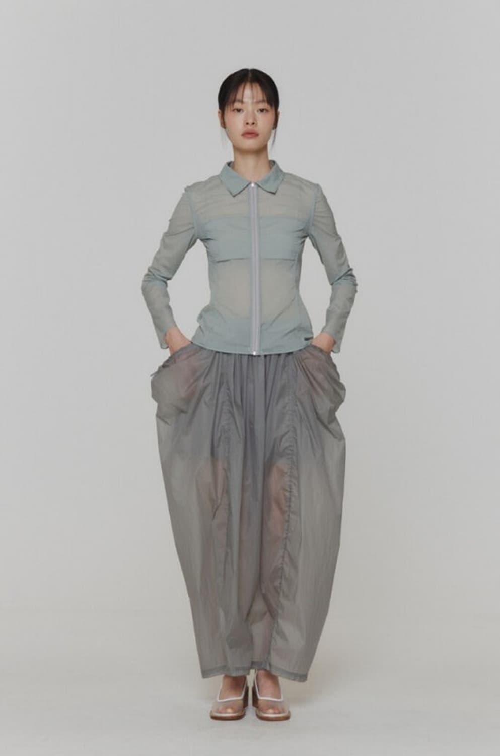 아모멘토 레이어드 셔링 스커트 상품이미지2