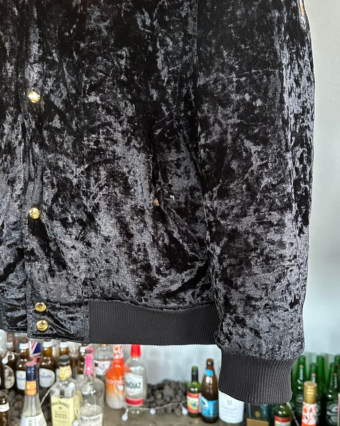 [2XL]에비수 Evisu 타이거 벨루어 벨벳 블루종 점퍼 상품이미지4