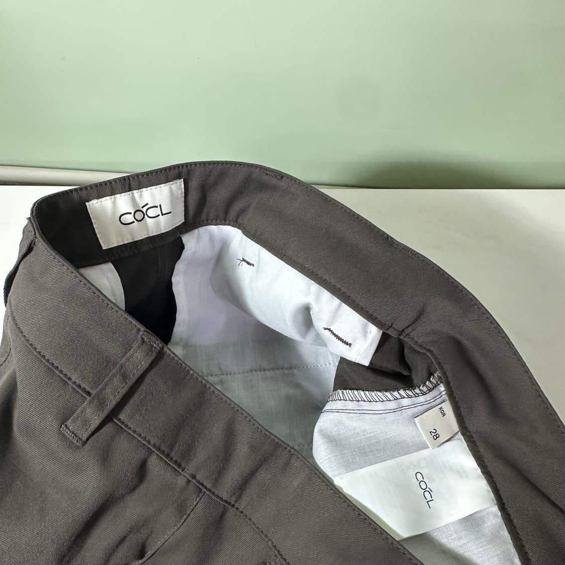 S-M 커스텀어클락 와이드벌룬핏 하이웨스트 원턱 폴리팬츠 상품이미지2