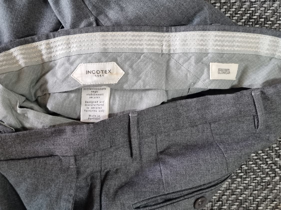 INCOTEX (by Slowear) — 그레이 울 혼방 슬랙스 상품이미지2