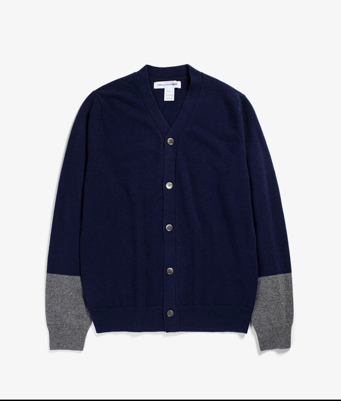 꼼데가르송 셔츠 25FW 가디건 네이비 그레이 M 상품이미지1