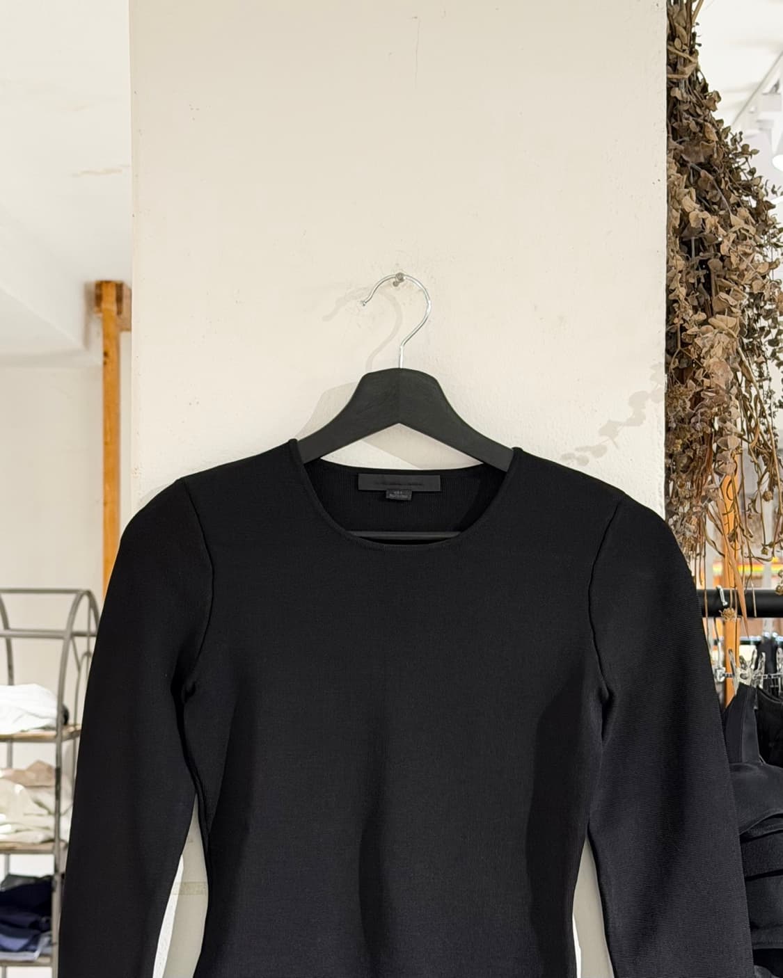 알렉산더 왕 블랙 비스코스 쉬어 벨 롱 슬리브 상품이미지4