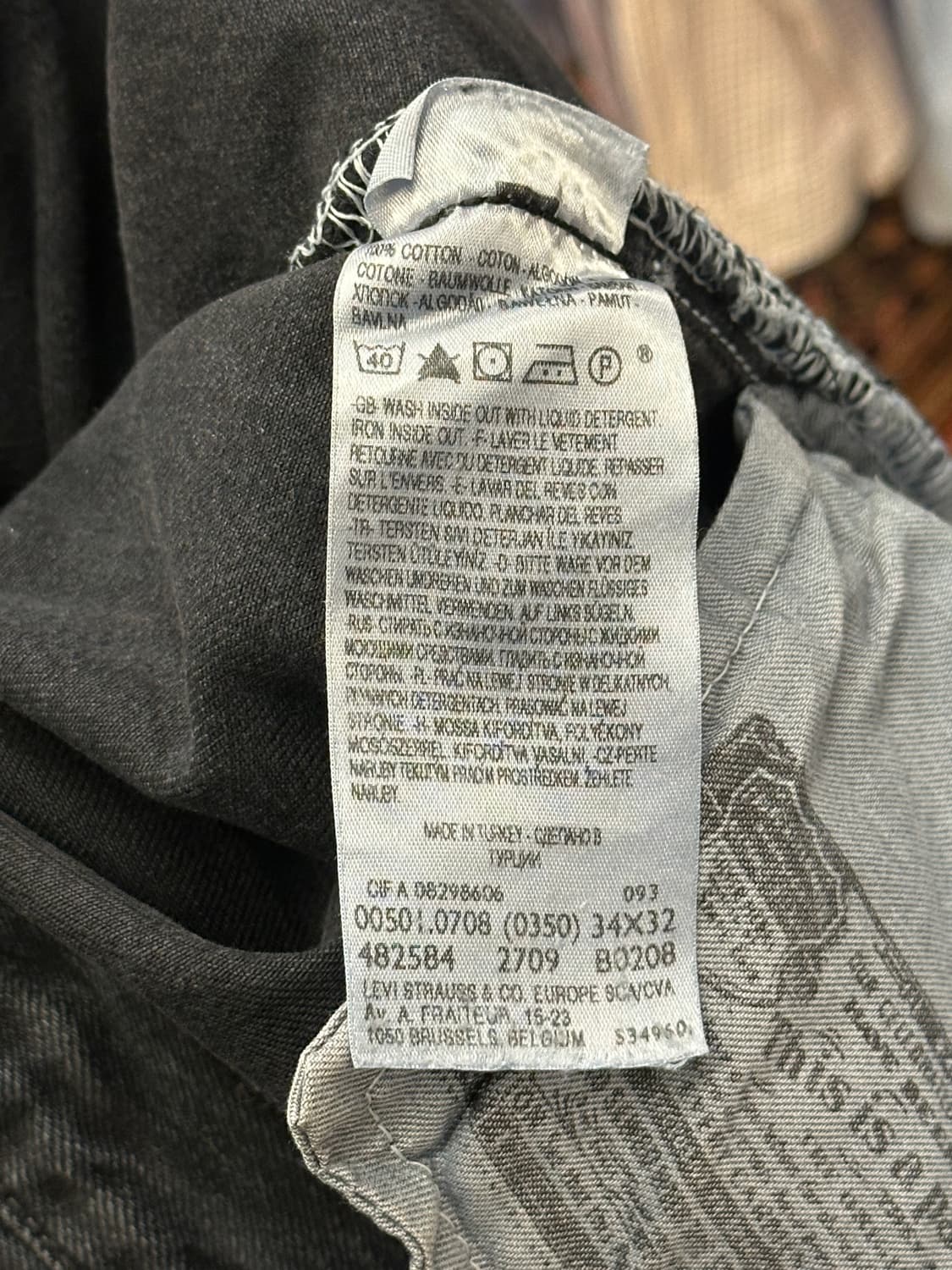 00s 리바이스 501 데님팬츠 W34 L32 상품이미지5