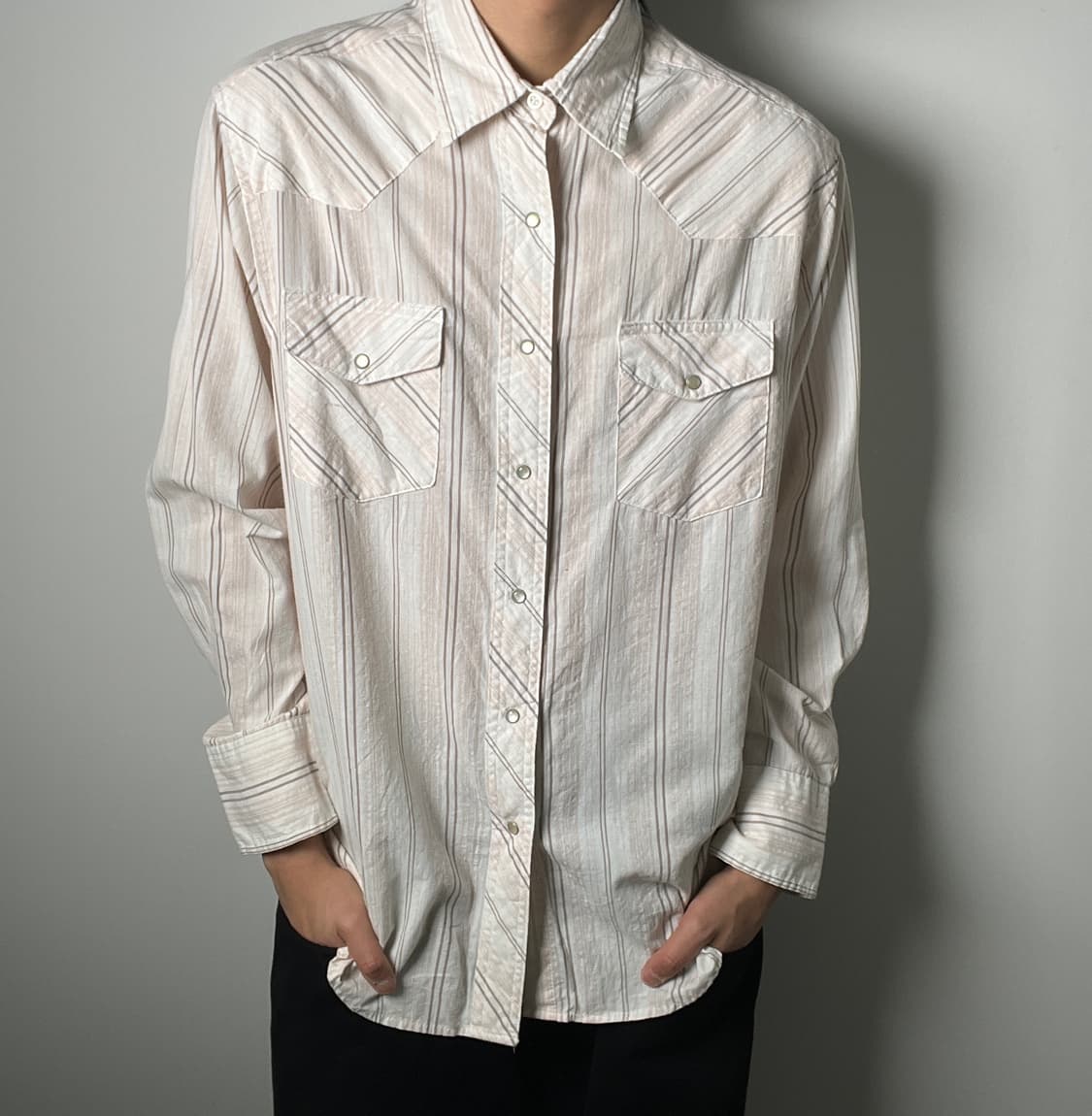 Wrangler 랭글러 스트라이프 웨스턴 셔츠 상품이미지3