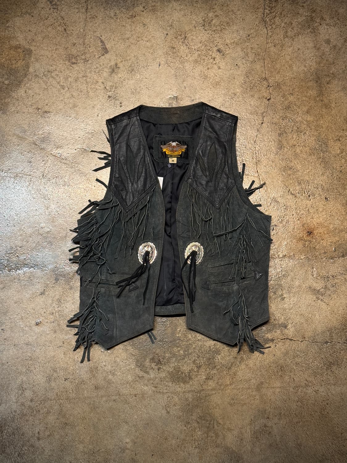 M ) HARLEY-DAVIDSON Leather Vest 상품이미지1