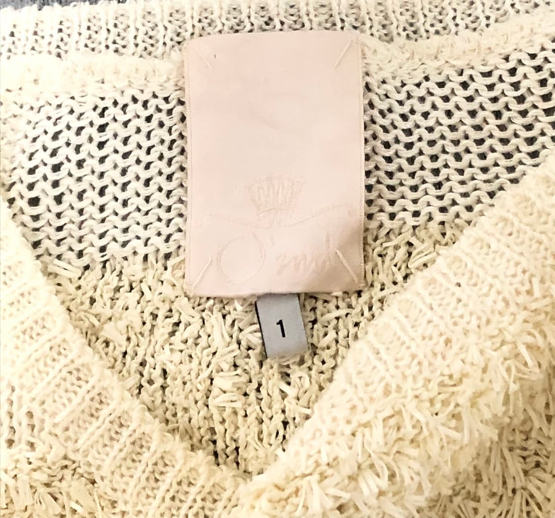 오즈세컨 아이보리 코사지 롱 니트 페어리 빈티지 상품이미지3