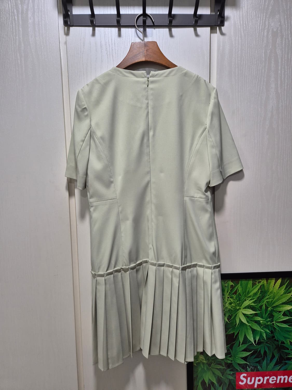 (세일)(새상품)마리끌레르 민트 더블버튼 플리츠 원피스 상품이미지10