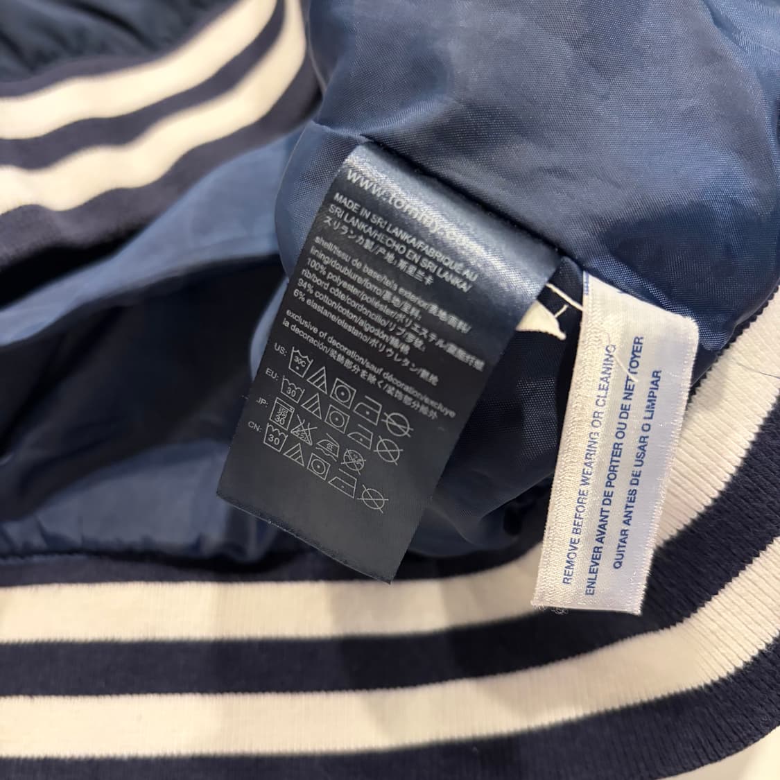 [M] 타미힐피거 네이비/아이보리 스타디움 자켓 D725 상품이미지6