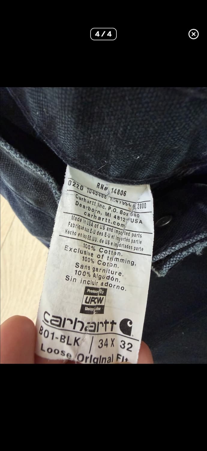 칼하트 더블니 b01 블랙 34 상품이미지4