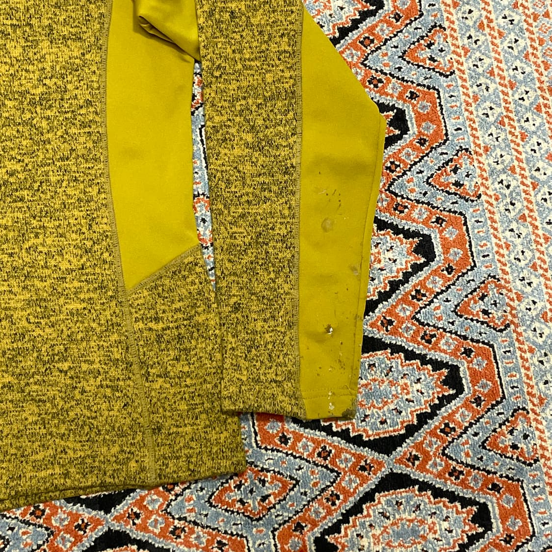 코오롱스포츠 머스타드 기모 반집업 니트 남성100 상품이미지3