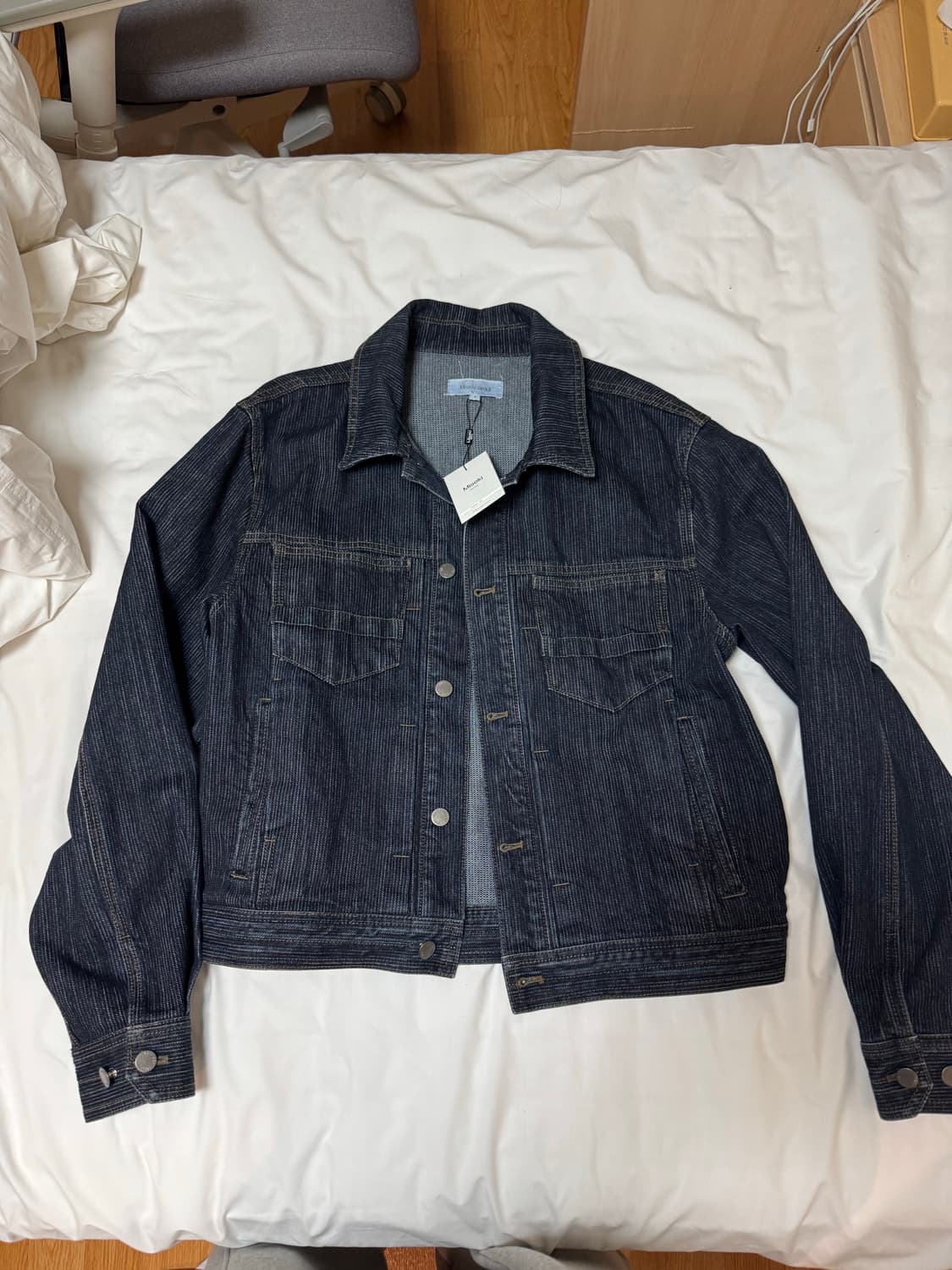 미세키 서울 Pleats denim trucker jacket 3size 상품이미지2