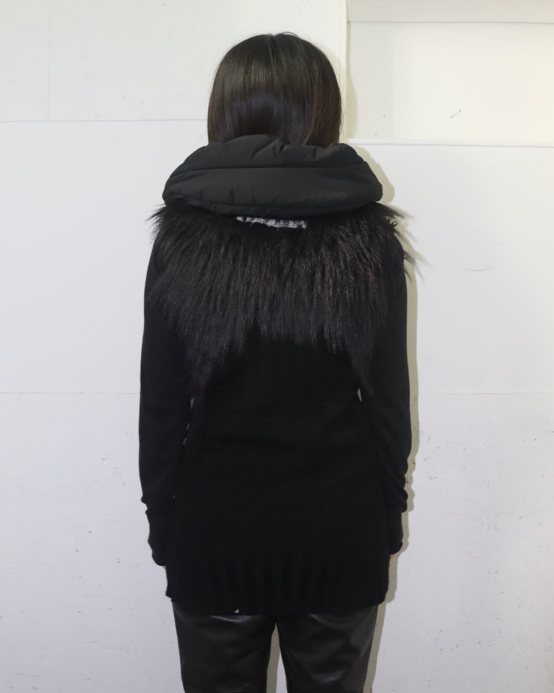 앨리스 아우아 패디드 카라 퍼 베스트 상품이미지2