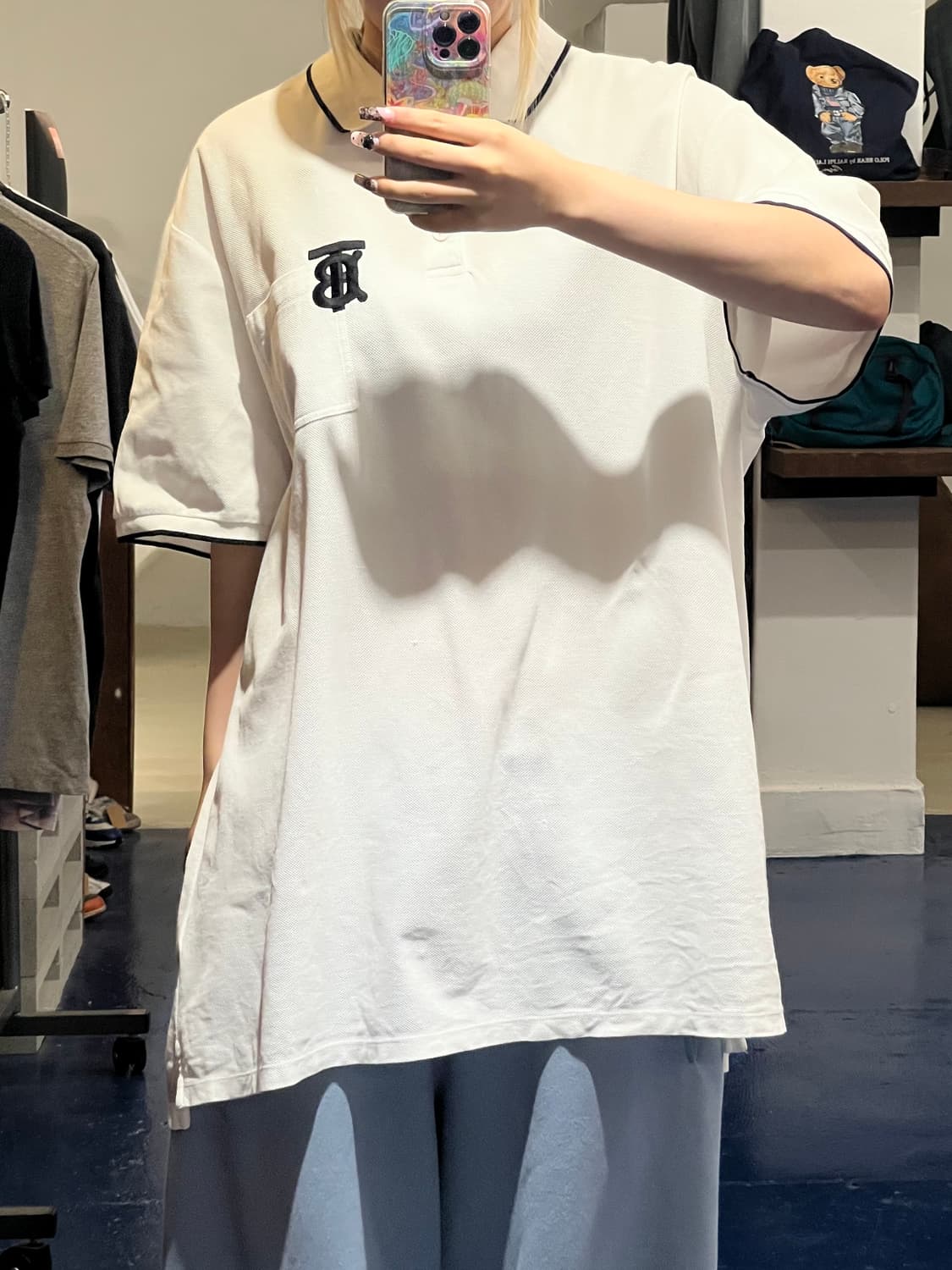 Burberry 버버리 B 반팔 카라티 상품이미지1