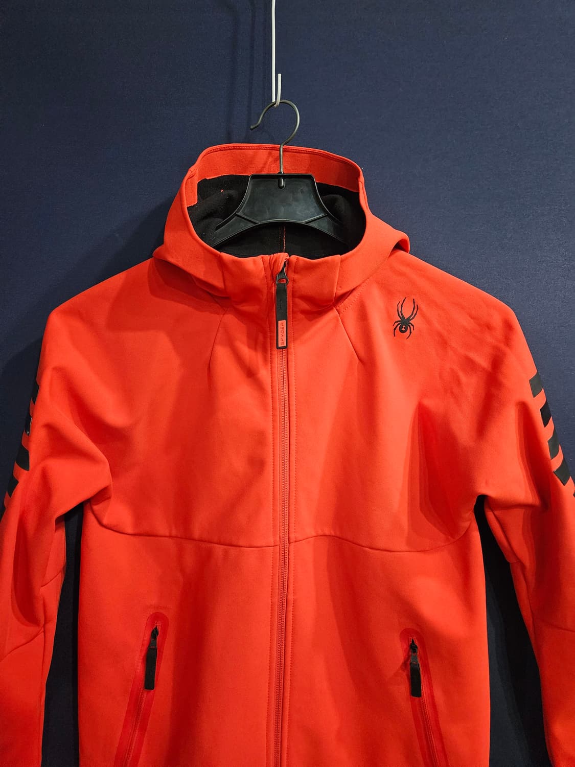 스파이더 레드컬러 남성 슬림핏 95 기모 후드집업 자켓  상품이미지7