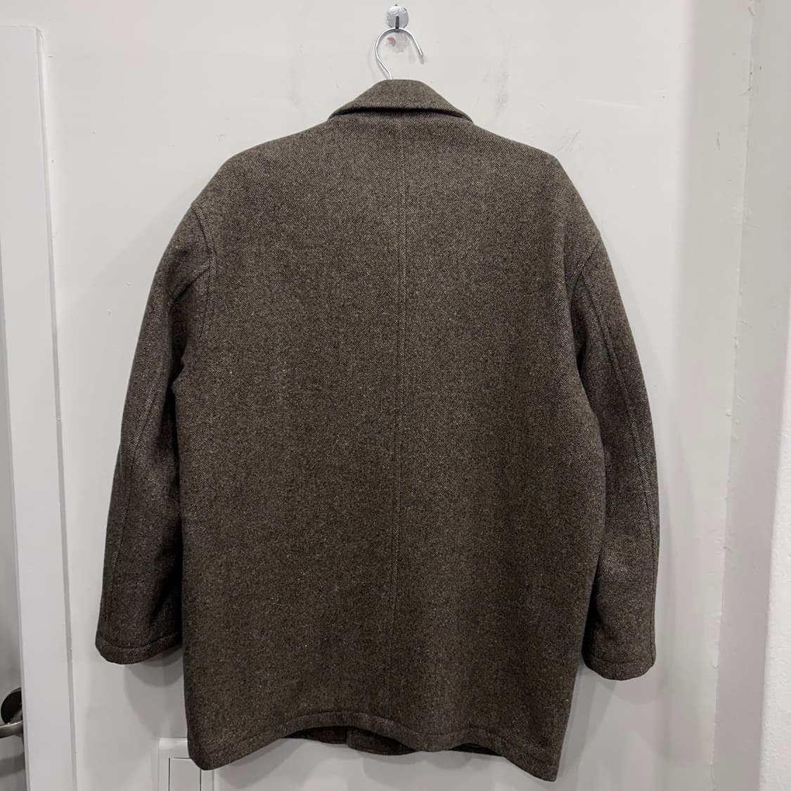 맨스타 절개 카라 퓨어 울 하프코트 상품이미지5