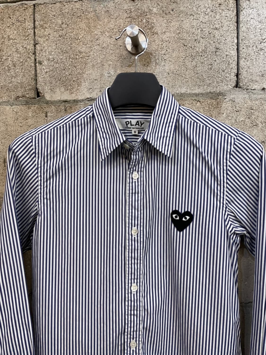 꼼데가르송 Play 하트 와펜 스트라이프 셔츠  상품이미지2