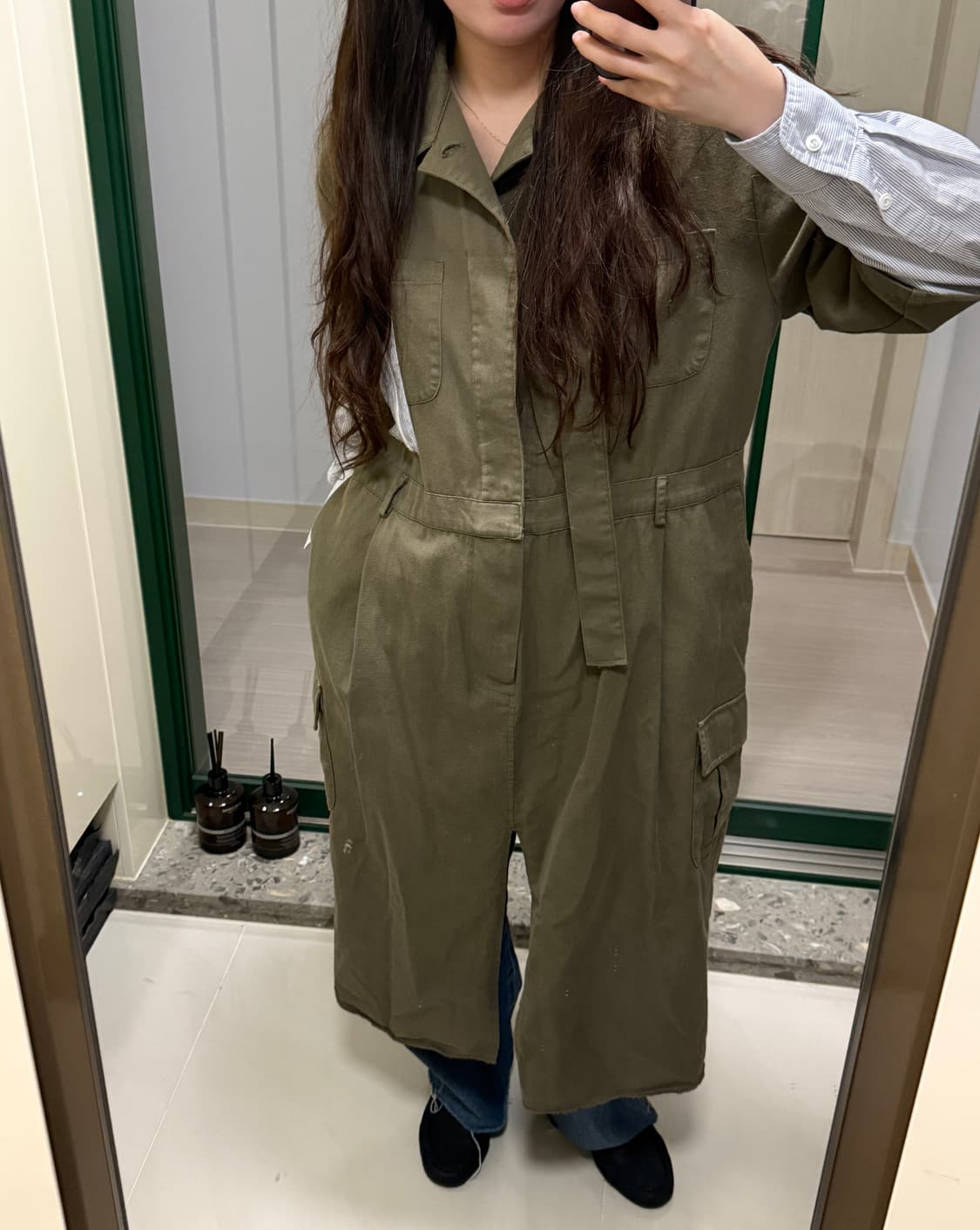 더일마 점프수트 카키  상품이미지2