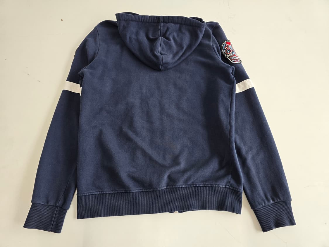 하이드로겐 해골 패치 후드 집업 네이비 L 상품이미지2