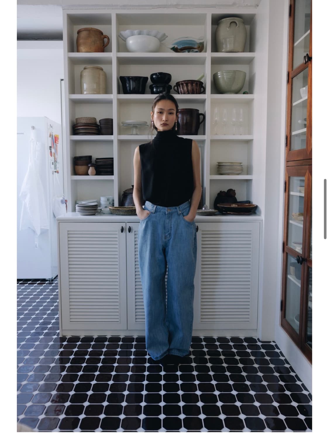 새상품) 파르벵 farven 워시드 와플 데님 팬츠 M 상품이미지10