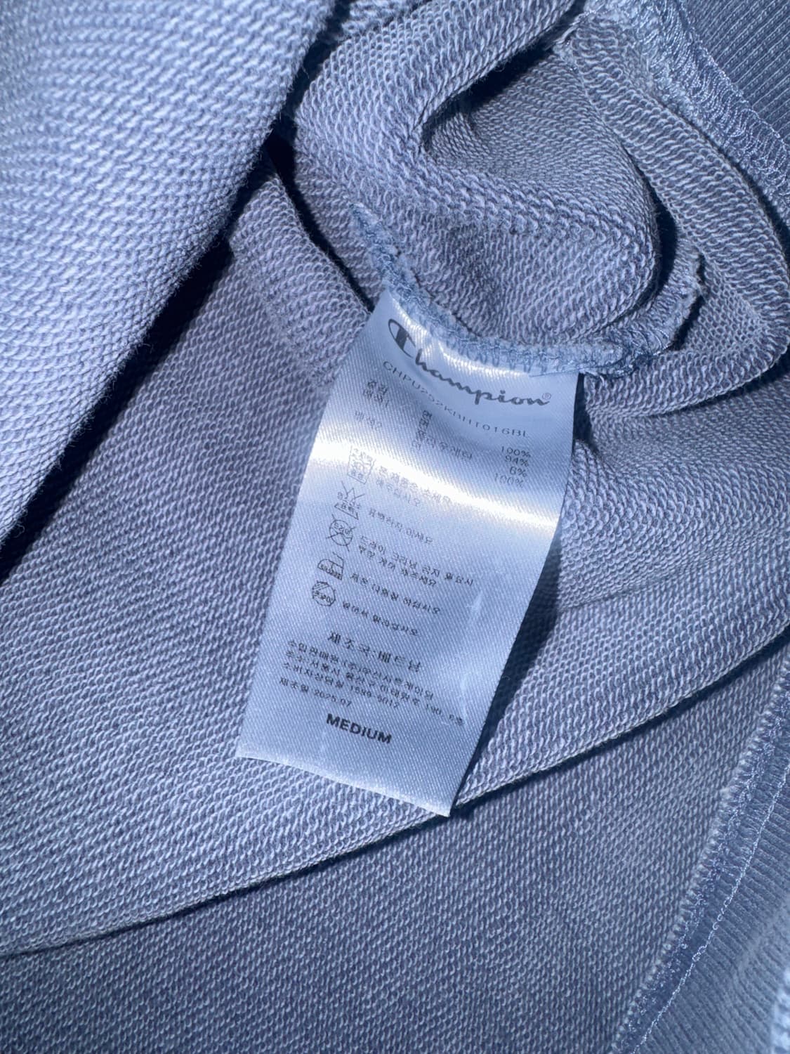 챔피온 후드티 피그먼트 블루 M 상품이미지2