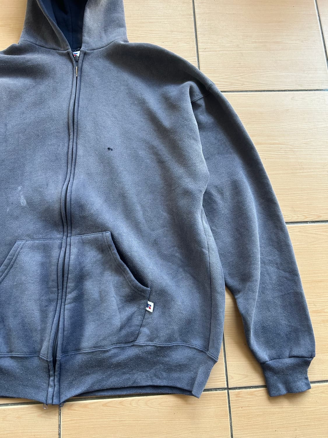 90‘s 러셀 페이드 후드집업XXL 상품이미지2