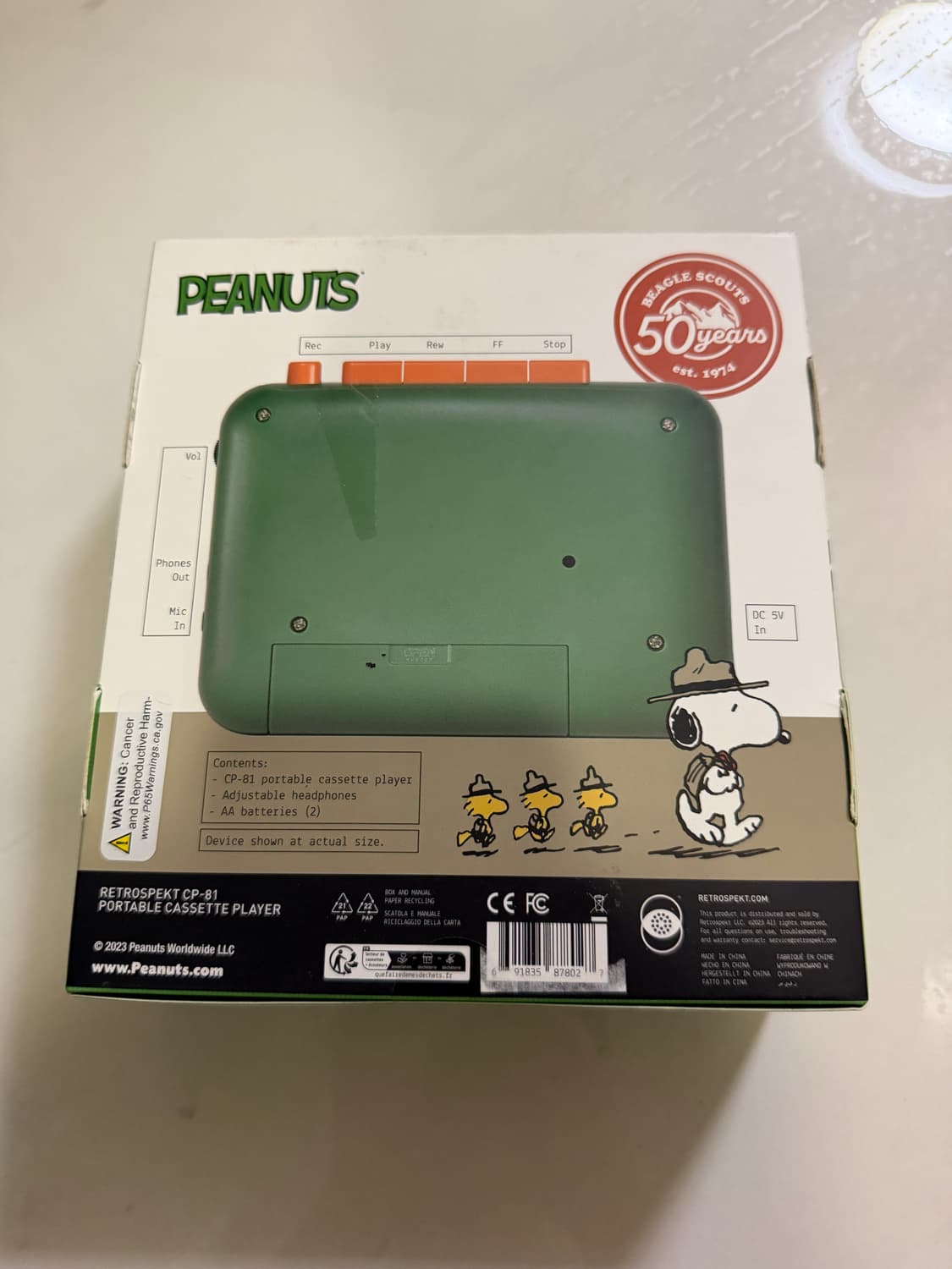 스누피 비글 스카우트 CP-81 카세트 플레이어 + 헤드셋 포함  상품이미지3