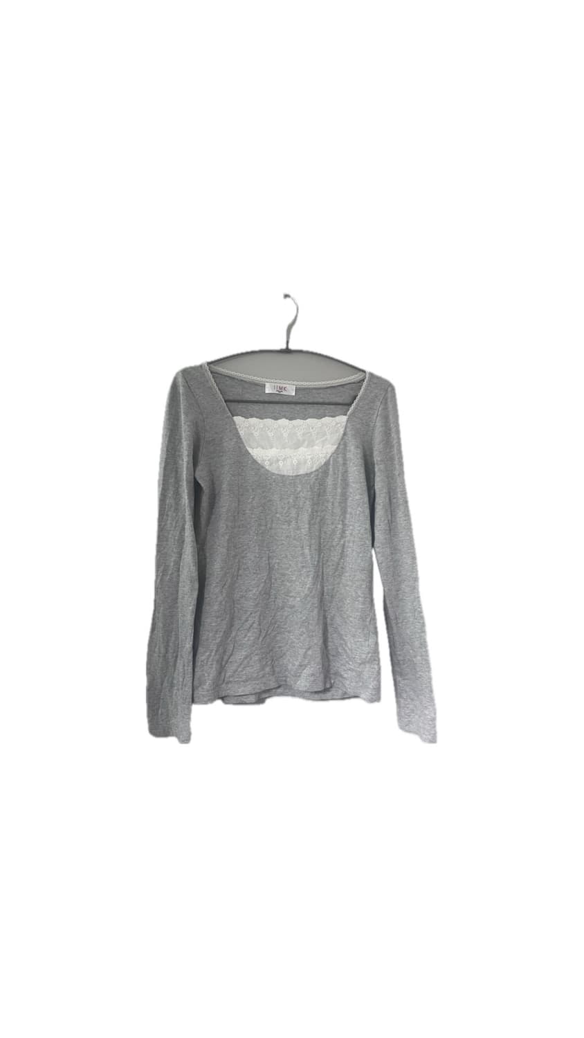 그레이 레이스 롱슬리브 모리 너드 고스로리 로리타 갸루 레이어드 공겜 상품이미지1