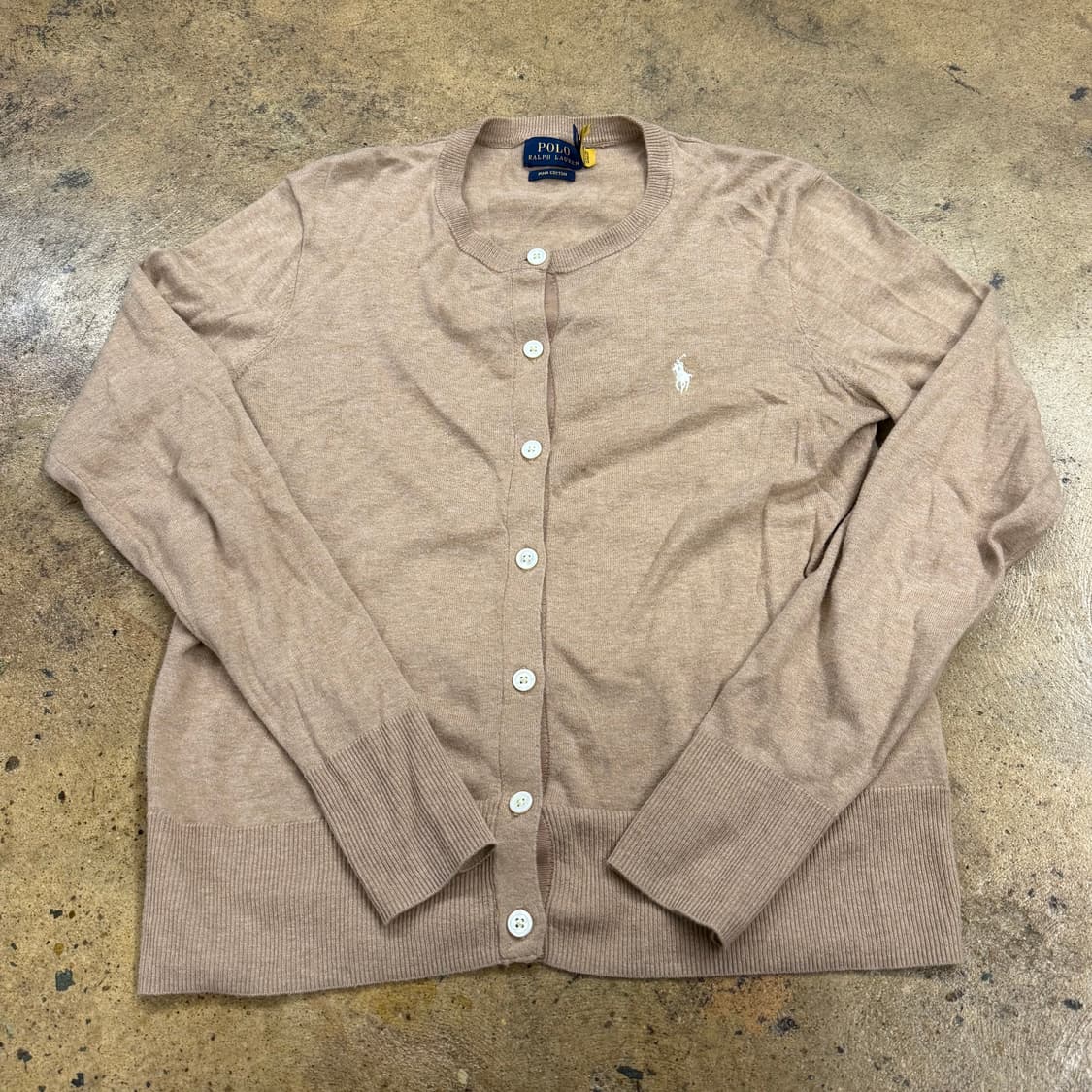폴로 랄프로렌 베이지 브라운 니트 가디건  상품이미지2