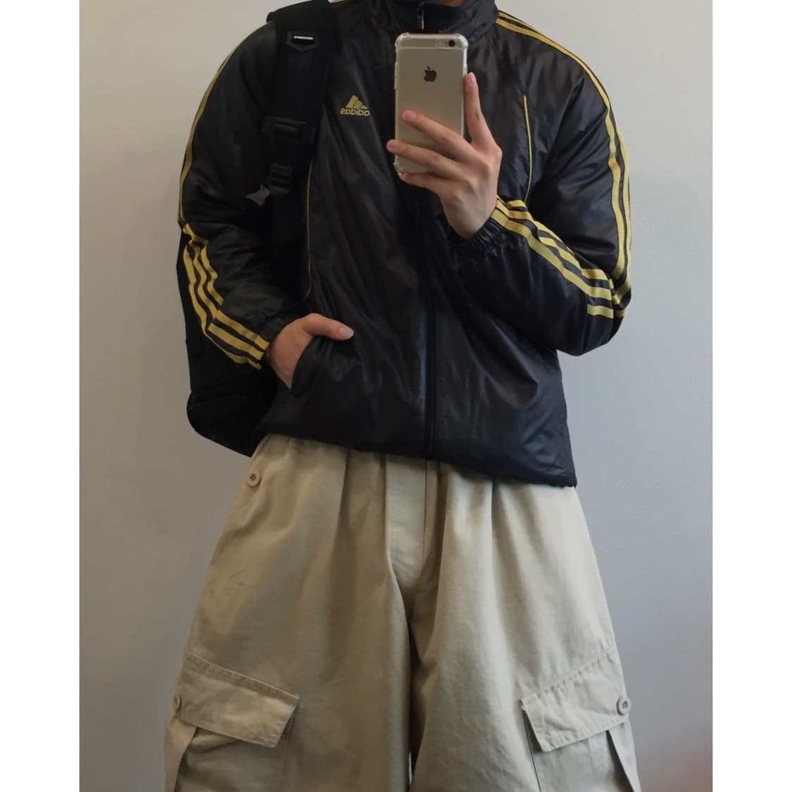 Adidas 아디다스 골드 삼선 사이드라인 바람막이 상품이미지3