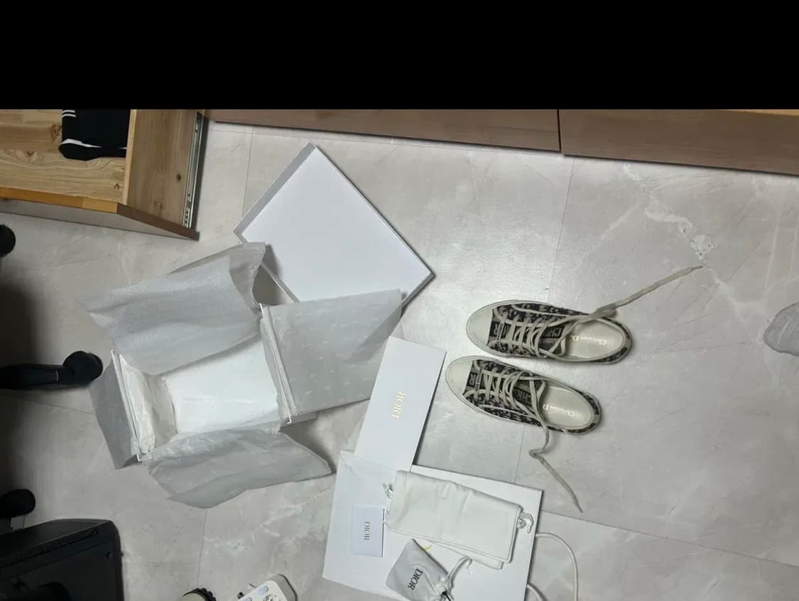 디올 오블리크 자수 캔버스 워크앤디올 상품이미지4
