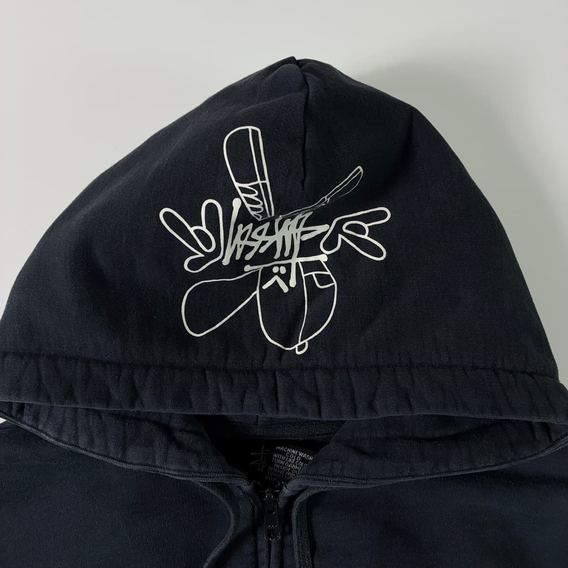 Stussy  스투시 x 리스 코튼 블랙 후드집업  상품이미지4