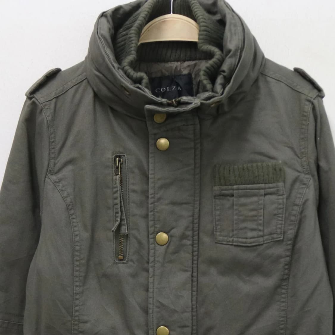 코르자  하이넥 카키 야상 자켓 61056 상품이미지5