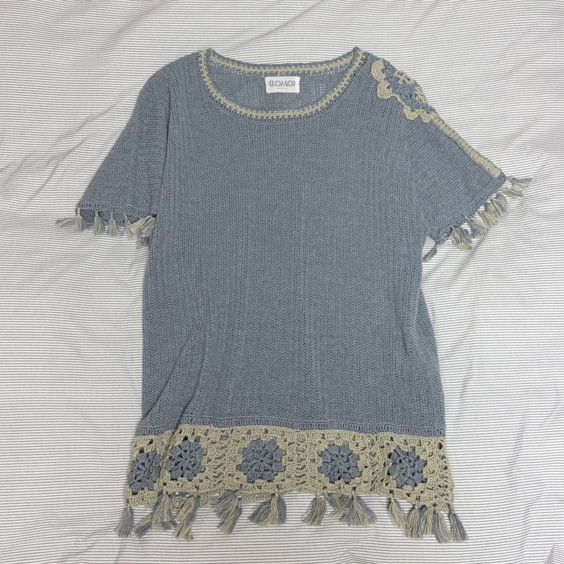 KOMO 하구미 크로쉐 니트 상품이미지1