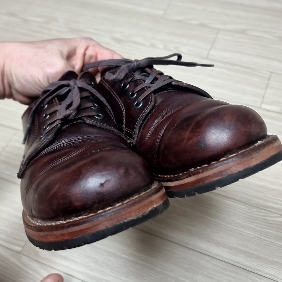 호킨스 브라운 가죽 남성 구두 레이스업(255-265) 상품이미지7
