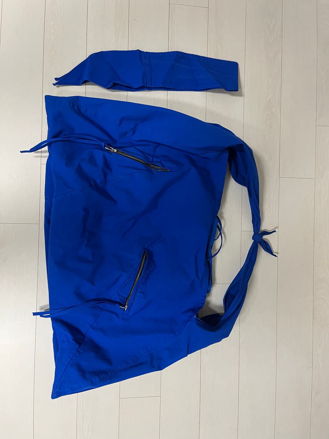 [EE] NOUVMAREE 가먼트 다이드 2Way 토트백(블루) 상품이미지4