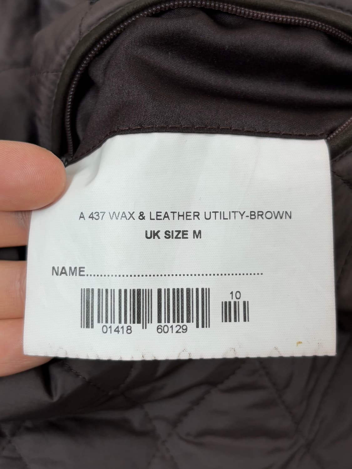 Barbour 바버 투포켓 브라운컬러 왁스 자켓 상품이미지8