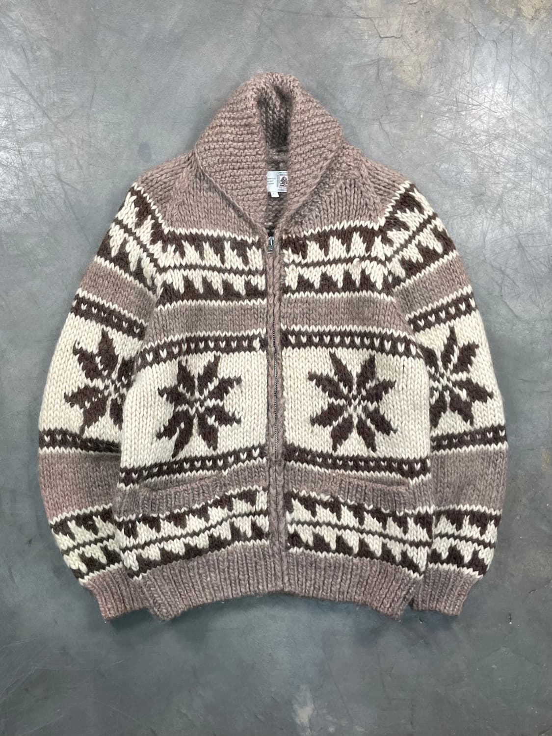 빈티지 코위찬 니트 집업 상품이미지1