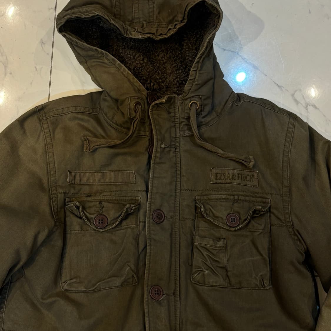 에즈라앤피치 양털 카키야상자켓  상품이미지2